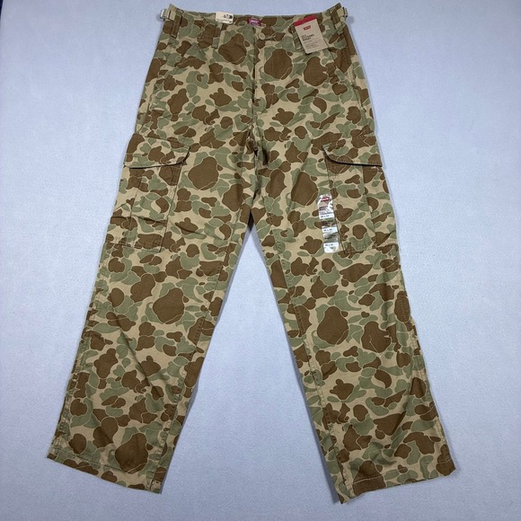 Levi's Other - Levi's XX Cargo Baggy Mens 30x30 Brown Camo Ripstop Tapered Leg Pants NWT
